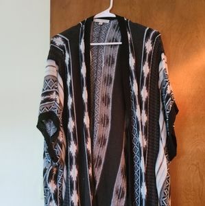 Blue black white cardigan